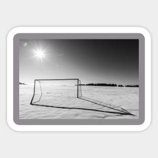 Soccer goal on the beach Sticker